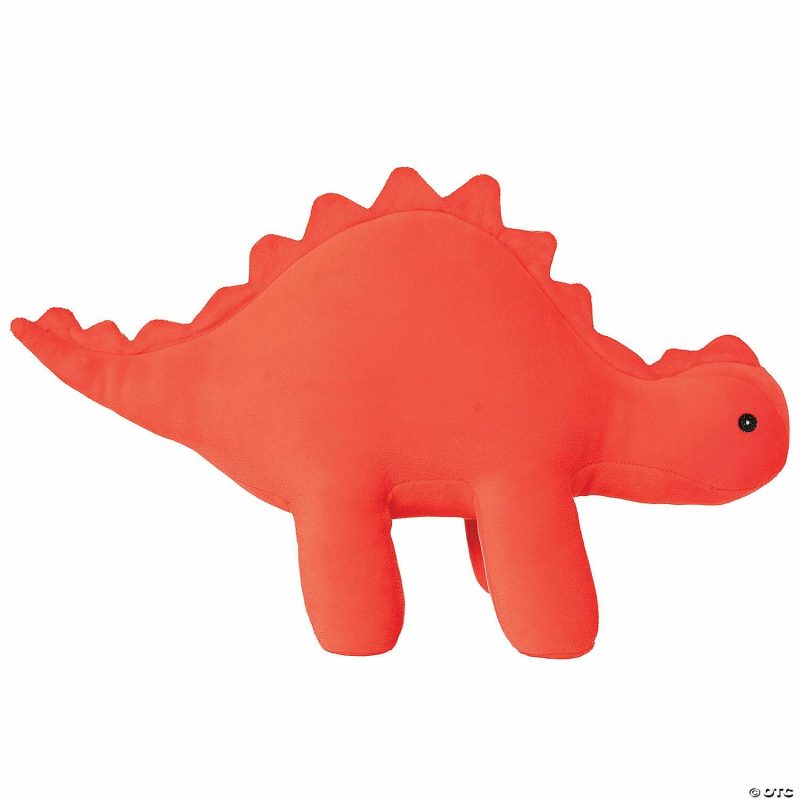 Pretend Play | Manhattan Toy Velveteen Dino Coral Stegosaurus Stuffed Animal Early Learning Pretend Play