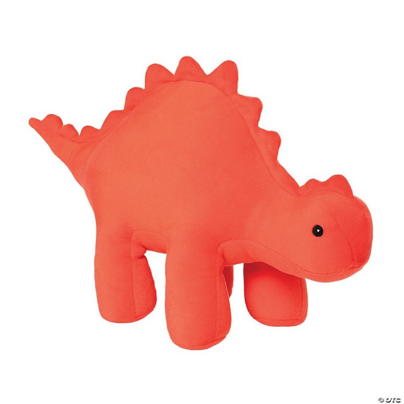 Pretend Play | Manhattan Toy Velveteen Dino Coral Stegosaurus Stuffed Animal Early Learning Pretend Play