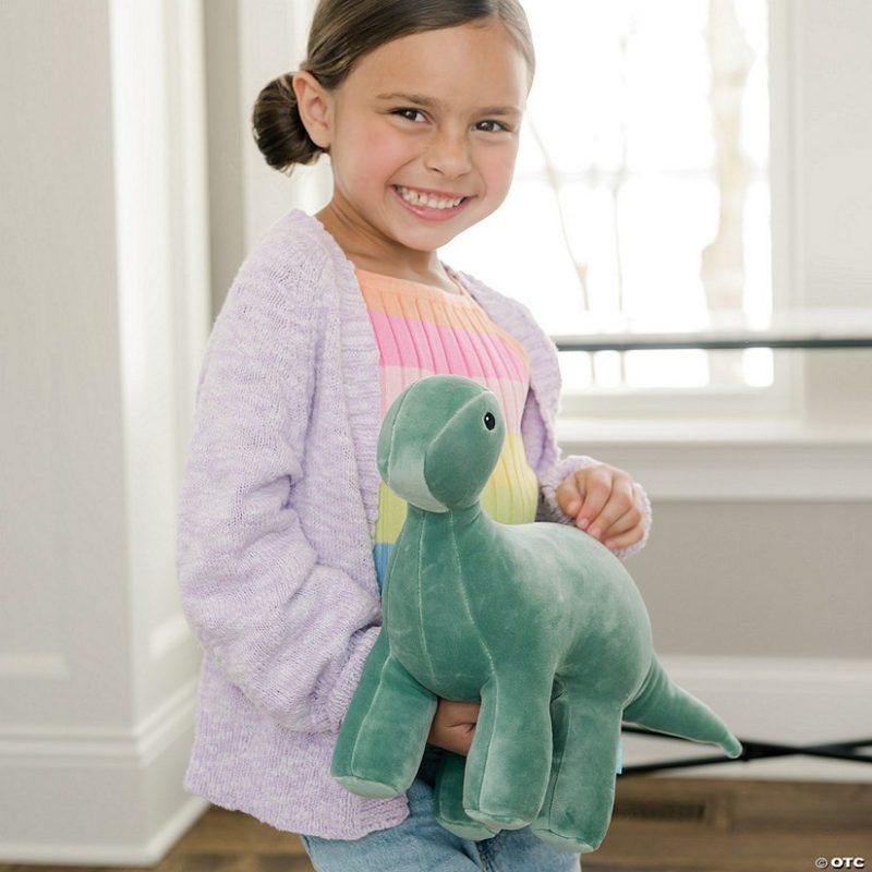 Pretend Play | Manhattan Toy Velveteen Dino Jade Brontosaurus Stuffed Animal Early Learning Pretend Play