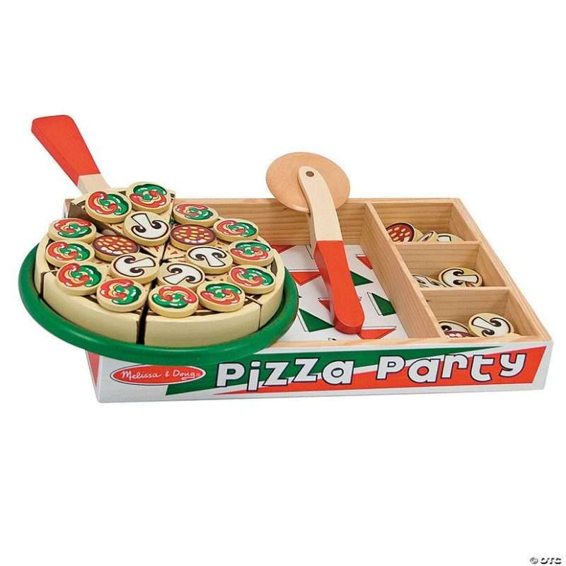 Pretend Play | Pizza Party Wooden Play Food Early Learning Pretend Play