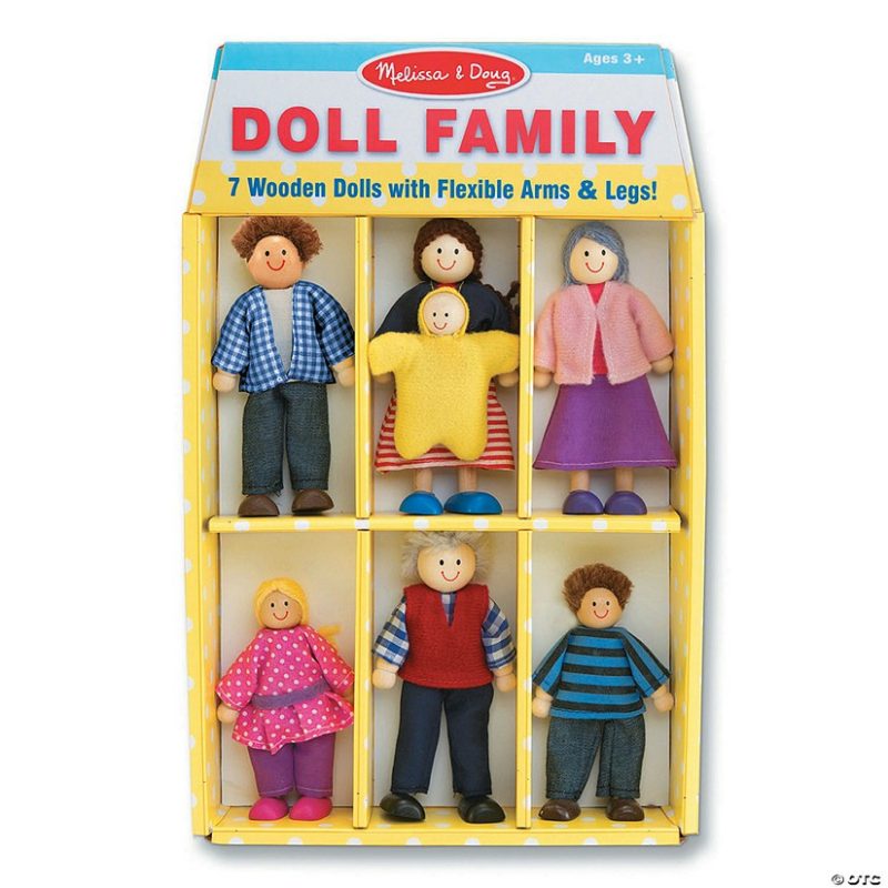 Pretend Play | Wooden Family Doll Set Early Learning Pretend Play