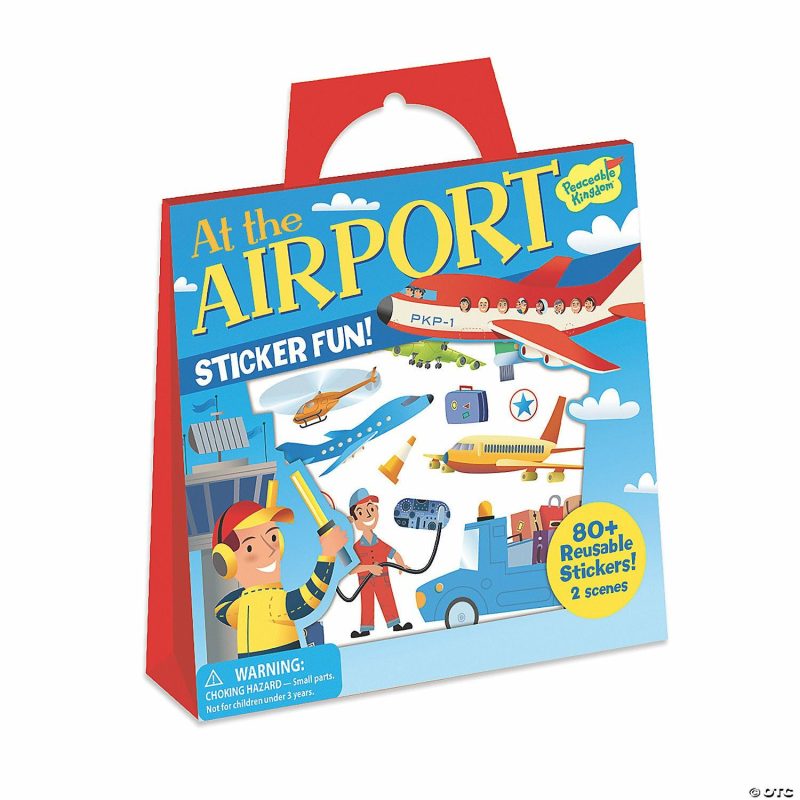 Stickers & Tattoos | At The Airport Reusable Sticker Tote Creative Activities Stickers & Tattoos