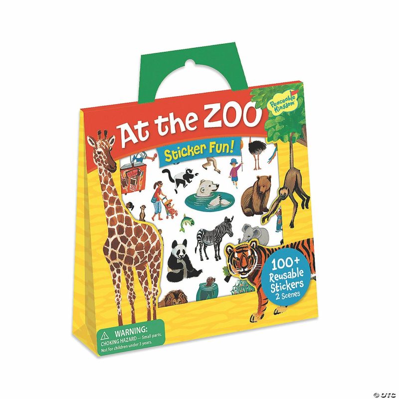 Stickers & Tattoos | At The Zoo Reusable Sticker Tote Creative Activities Stickers & Tattoos