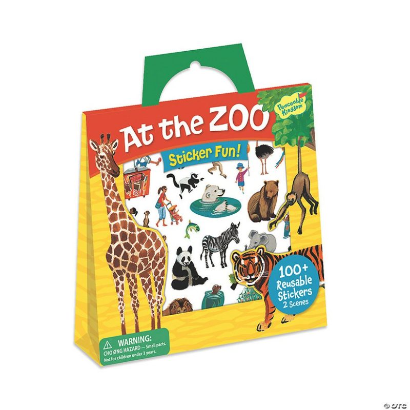 Stickers & Tattoos | At The Zoo Reusable Sticker Tote Creative Activities Stickers & Tattoos