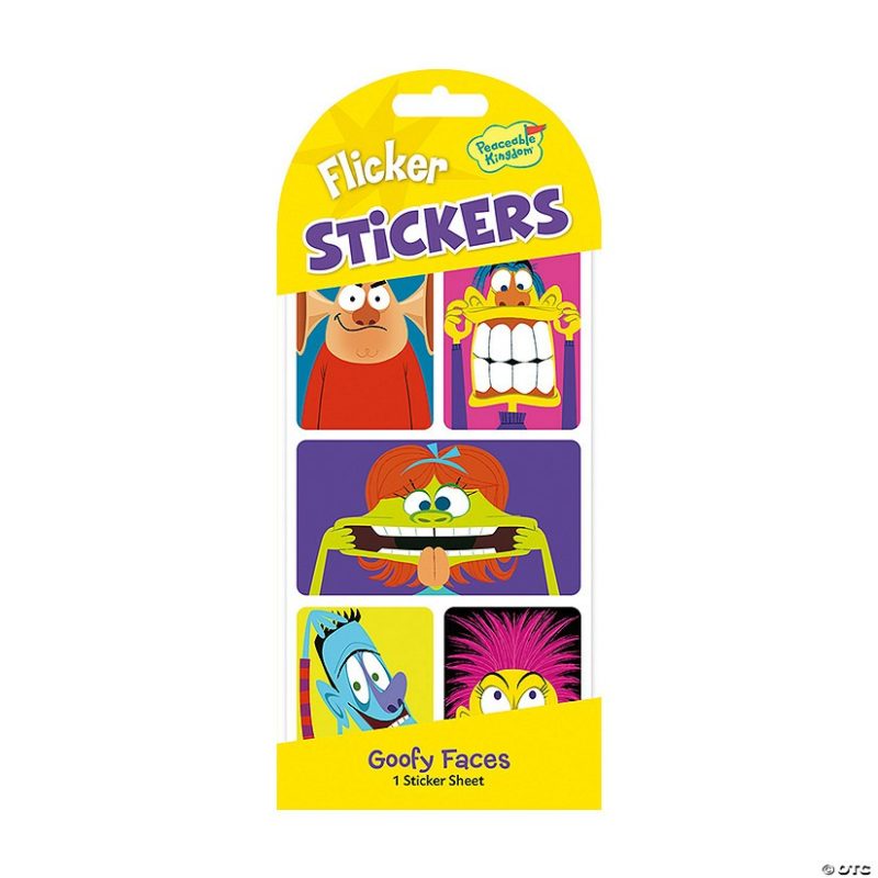 Stickers & Tattoos | Goofy Faces Flicker Stickers: Pack Of 12 Creative Activities Stickers & Tattoos