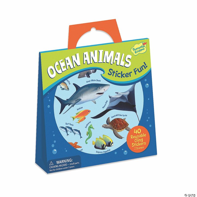 Stickers & Tattoos | Ocean Animals Reusable Sticker Tote Creative Activities Stickers & Tattoos