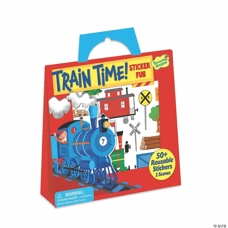 Stickers & Tattoos | Train Time Reusable Sticker Tote Creative Activities Stickers & Tattoos