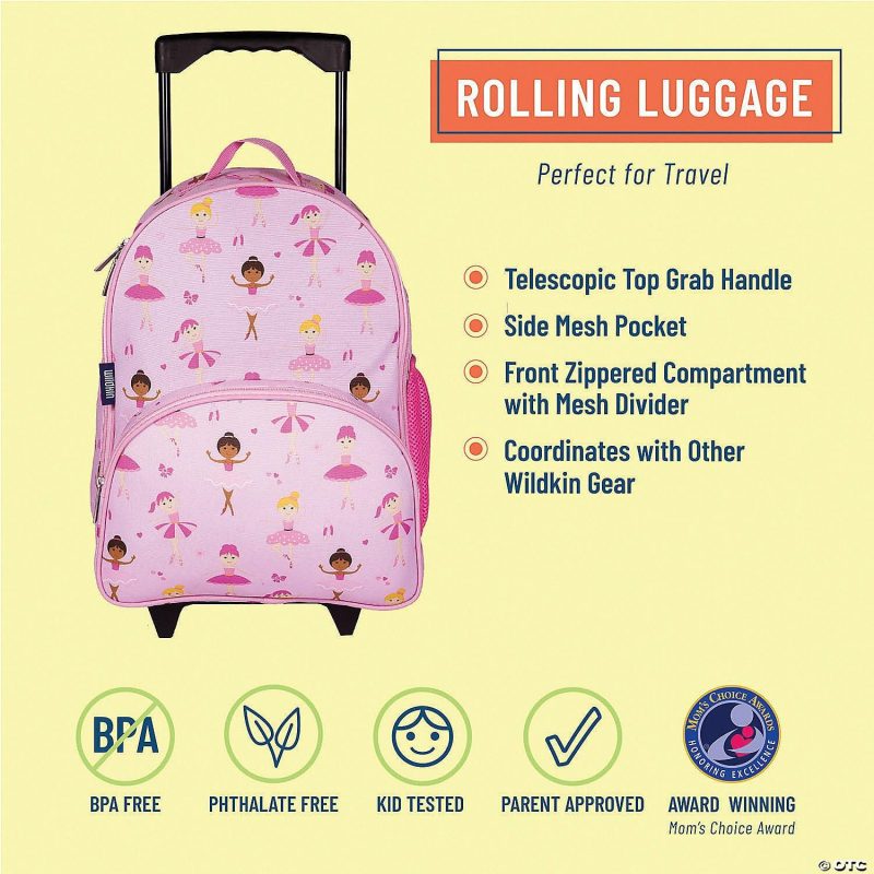 Storage & Organization | Wildkin: Ballerina Rolling Luggage Home Storage & Organization