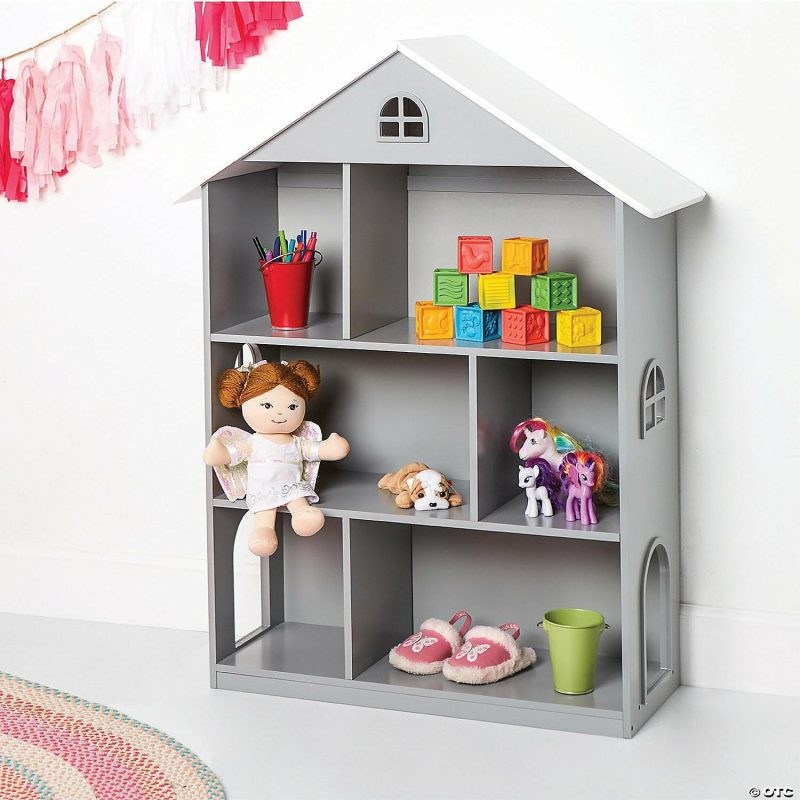 Storage & Organization | Wildkin Dollhouse Bookcase Gray Home Storage & Organization