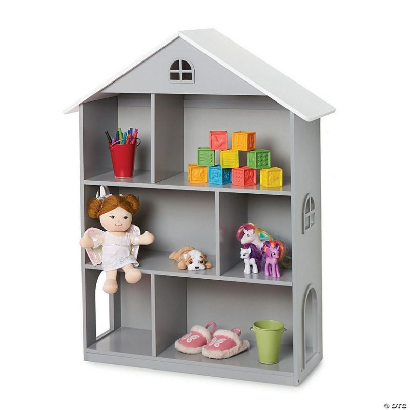 Storage & Organization | Wildkin Dollhouse Bookcase Gray Home Storage & Organization