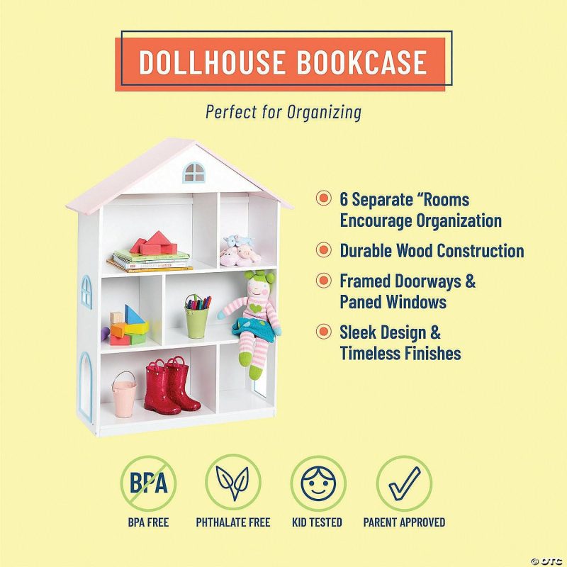 Storage & Organization | Wildkin Dollhouse Bookcase White Home Storage & Organization