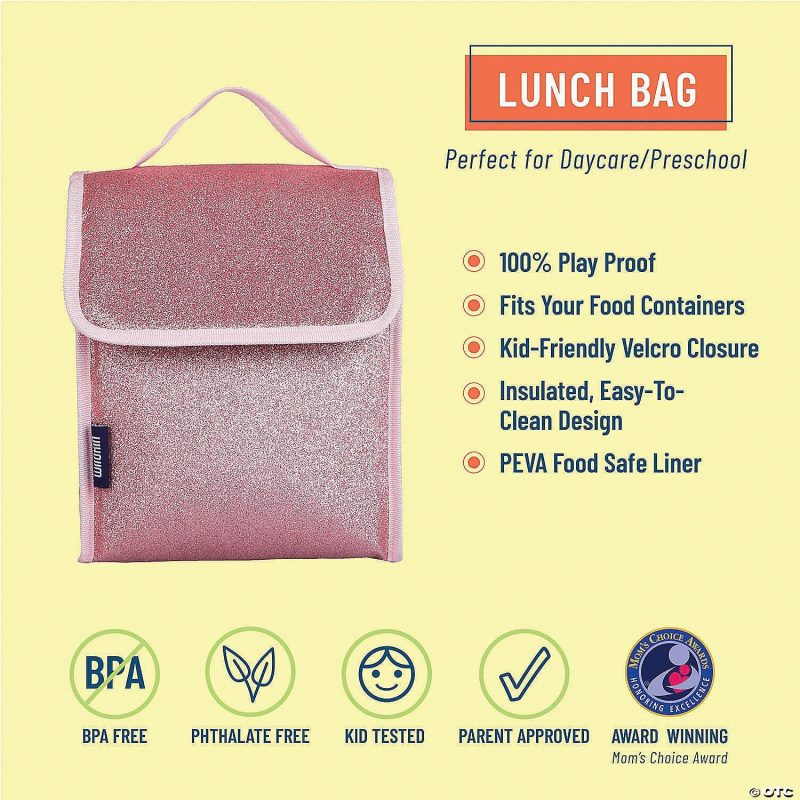 Storage & Organization | Wildkin: Pink Glitter Lunch Bag Home Storage & Organization