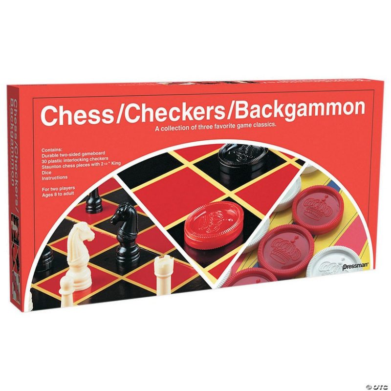 Strategy Games | Board Game Set: Chess, Checkers & Backgammon Games Strategy Games