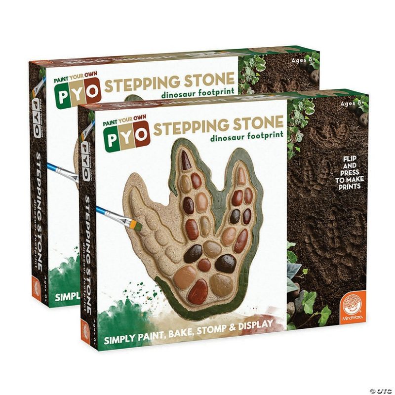 Teaching Resources | Paint Your Own Stepping Stone: Dinosaur Footprints Set Of 2 Classroom Resources For Educators Teaching Resources