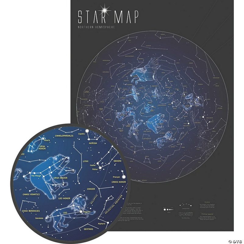 The Earth & Stars | Glow In The Dark Star Map Art Science & Nature The Earth & Stars