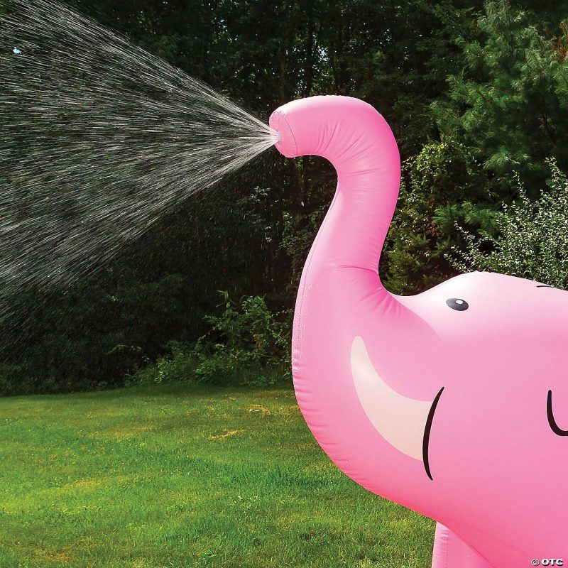 Water Toys | Bigmouth Elephant Yard Sprinkler: Pink Active Play Water Toys