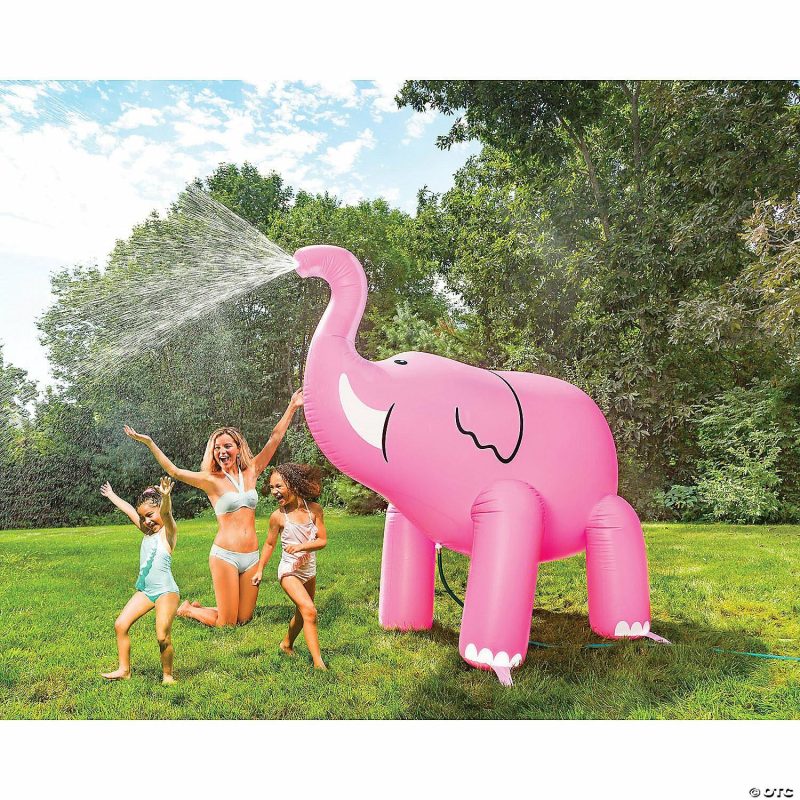 Water Toys | Bigmouth Elephant Yard Sprinkler: Pink Active Play Water Toys