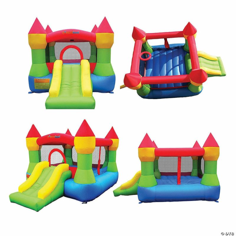 Water Toys | Bounceland Castle Bounce House With Hoop And Slide Active Play Water Toys