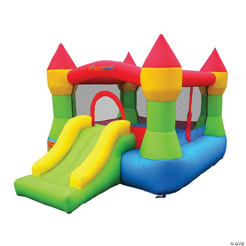 Water Toys | Bounceland Castle Bounce House With Hoop And Slide Active Play Water Toys