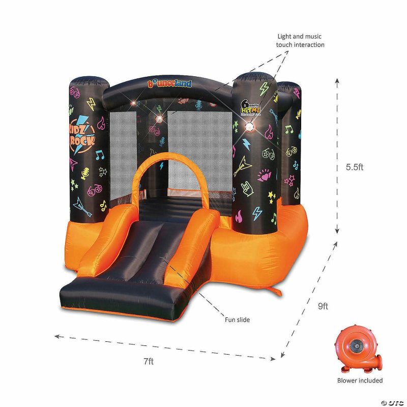 Water Toys | Bounceland Kidz Rock Bounce House With Lights And Sound Interaction Active Play Water Toys