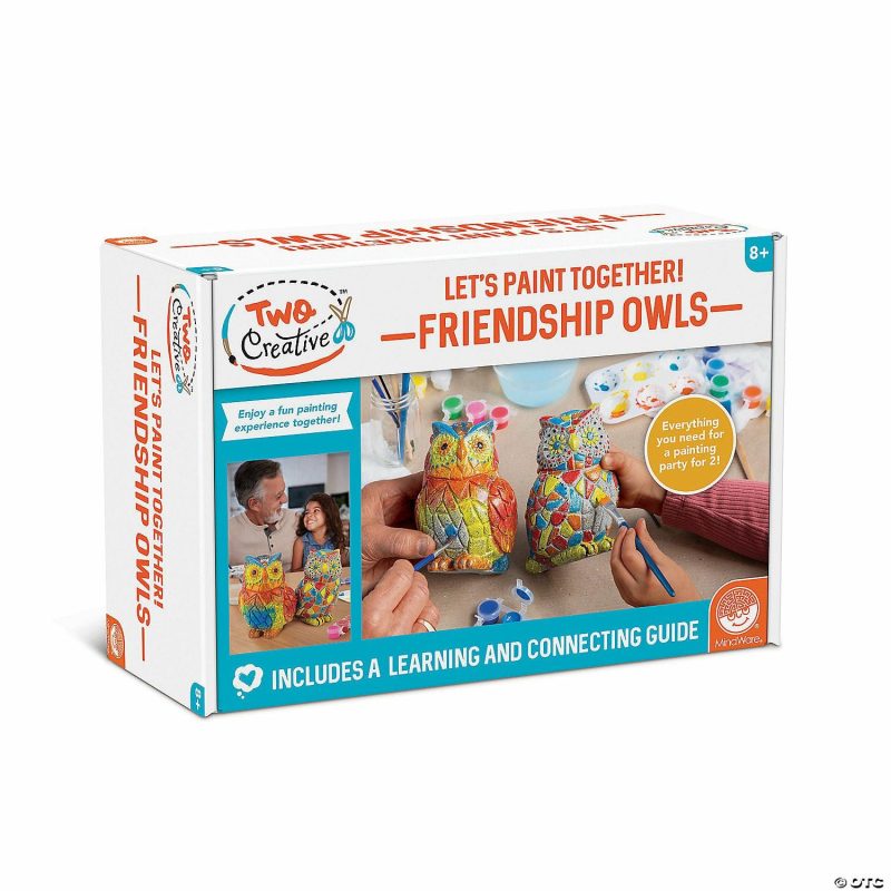 Craft Activities | Two Creative Friendship Owls Stone Décor Painting Craft Kit For Two Craft Activities Craft Activities