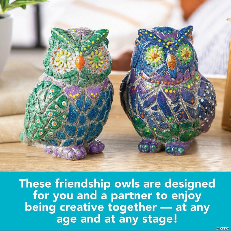 Craft Activities | Two Creative Friendship Owls Stone Décor Painting Craft Kit For Two Craft Activities Craft Activities