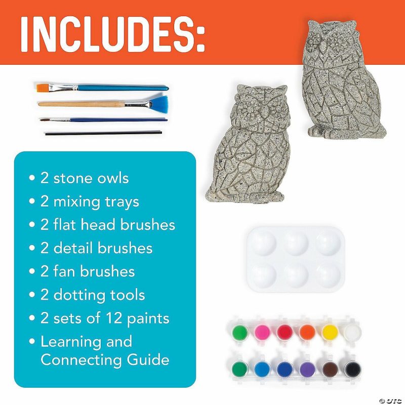 Craft Activities | Two Creative Friendship Owls Stone Décor Painting Craft Kit For Two Craft Activities Craft Activities