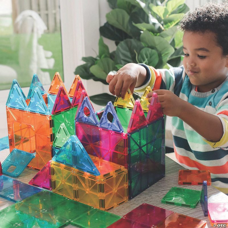 Creative Construction | Magna-Tiles® 148-Piece Magnetic Construction Set With Free Storage Bin Building Sets Creative Construction