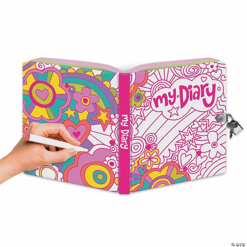 Diaries & Journals | Rainbow World Foil Coloring Diary Creative Activities Diaries & Journals