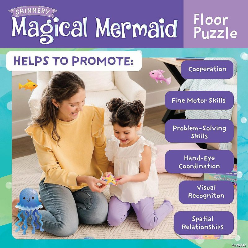 Hands-On Puzzles | Mermaid Floor Puzzle Brain Teasers & Puzzles Hands-On Puzzles