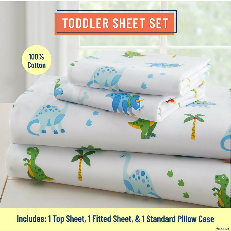 Bedding & Blankets | Wildkin Dinosaur Land 100% Cotton Sheet Set – Toddler Bedding & Blankets Bedding & Blankets