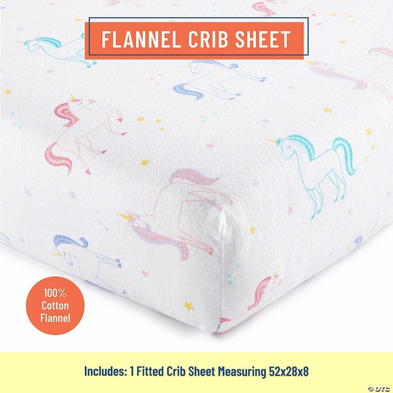 Bedding & Blankets | Wildkin Unicorn 100% Cotton Flannel Fitted Crib Sheet Bedding & Blankets Bedding & Blankets