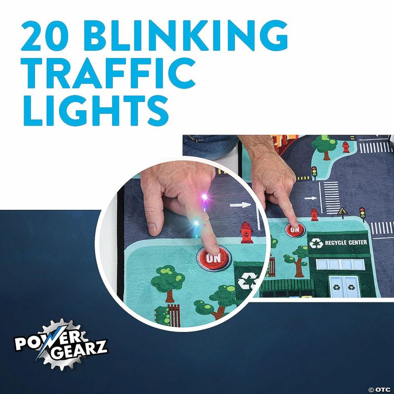 Early Learning Activities | Light-Up City Playmat With Three Free Bonus Vehicles Early Learning Early Learning Activities