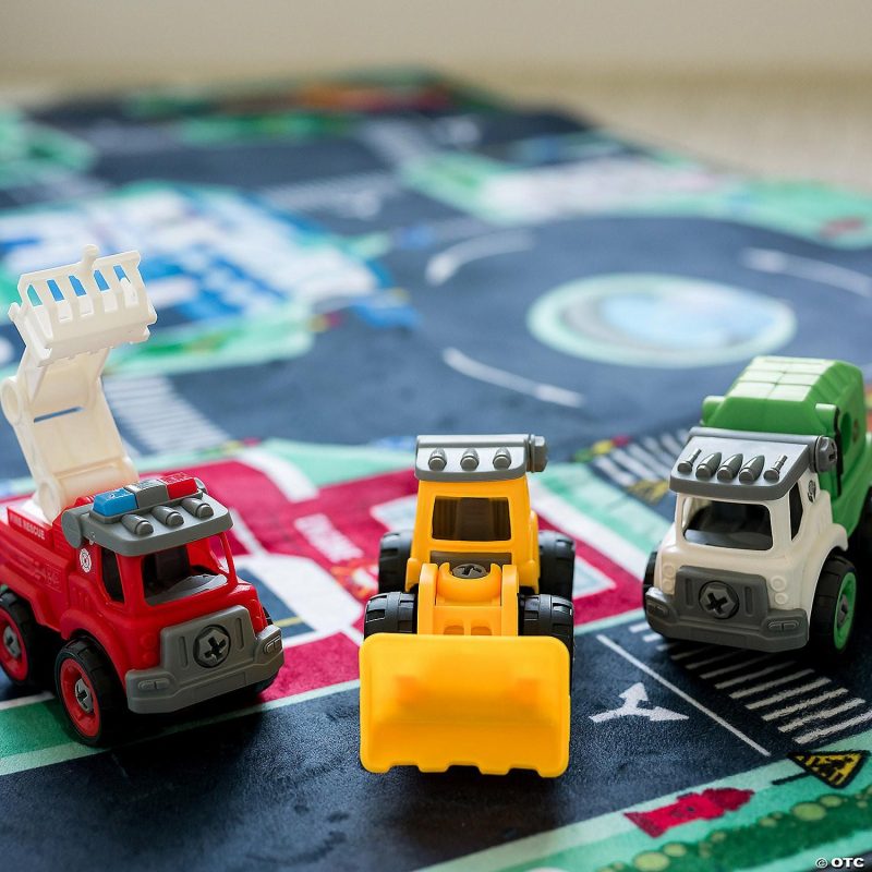 Early Learning Activities | Light-Up City Playmat With Three Free Bonus Vehicles Early Learning Early Learning Activities