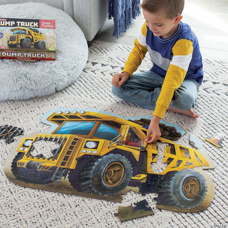 Early Learning Activities | Shiny Dump Truck Floor Puzzle Early Learning Early Learning Activities