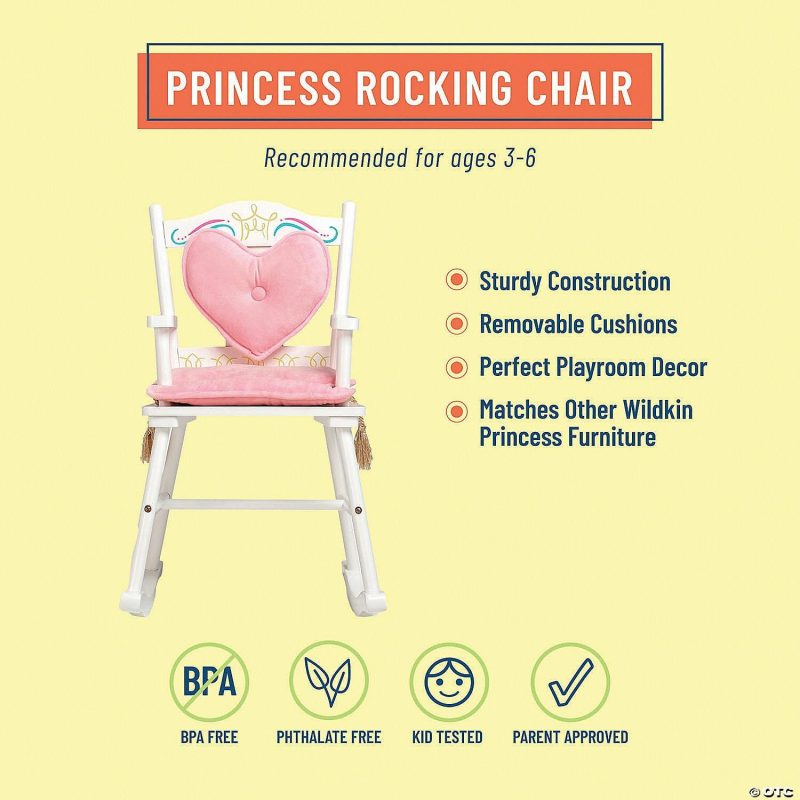 Furniture | Wildkin Princess Rocking Chair – White Furniture Furniture