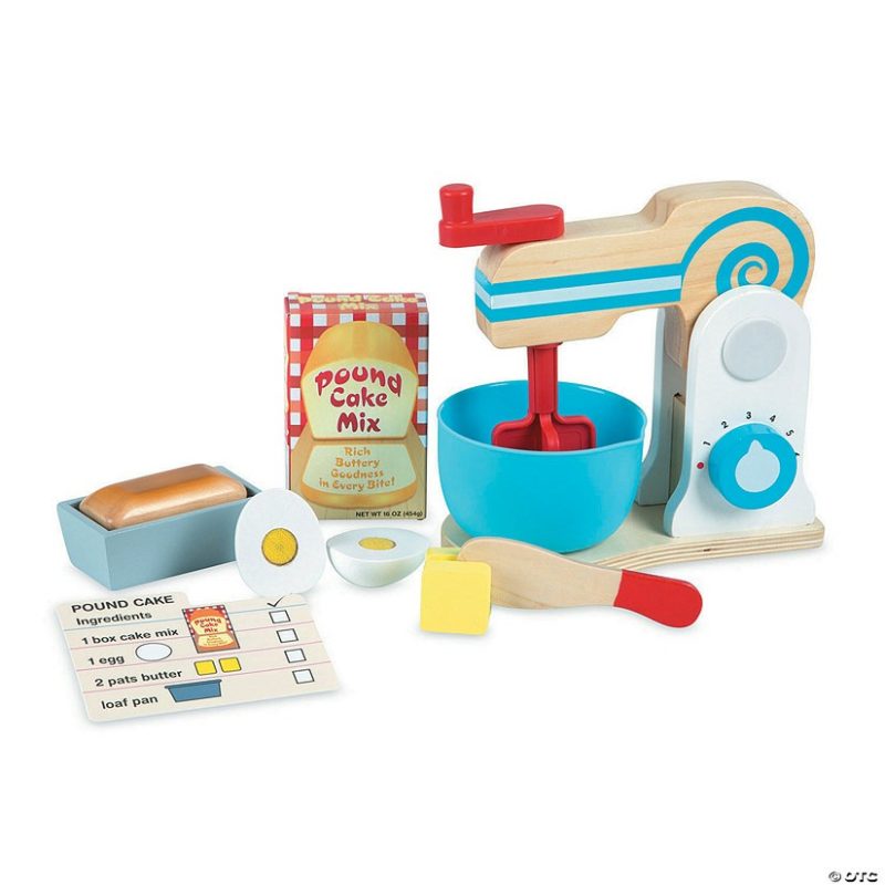 Pretend Play | Wooden Make A Cake Mixer Set Early Learning Pretend Play