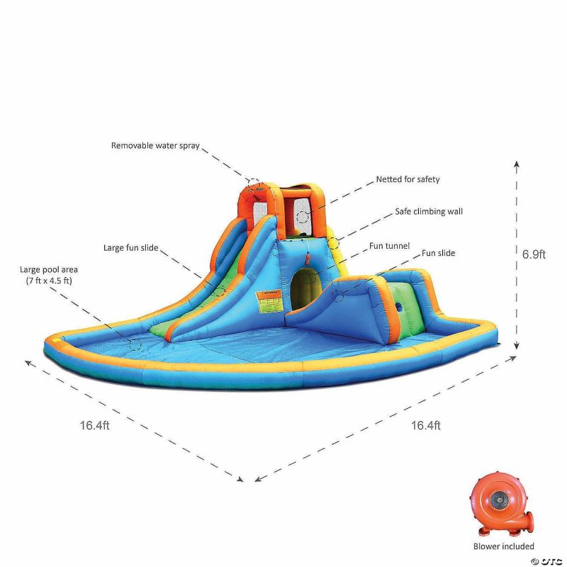 Water Toys | Bounceland Cascade Water Slides And Large Pool Active Play Water Toys